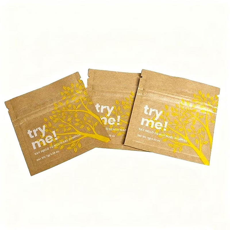 Pochette en papier kraft biodégradable - Sac plat personnalisé à 3 côtés